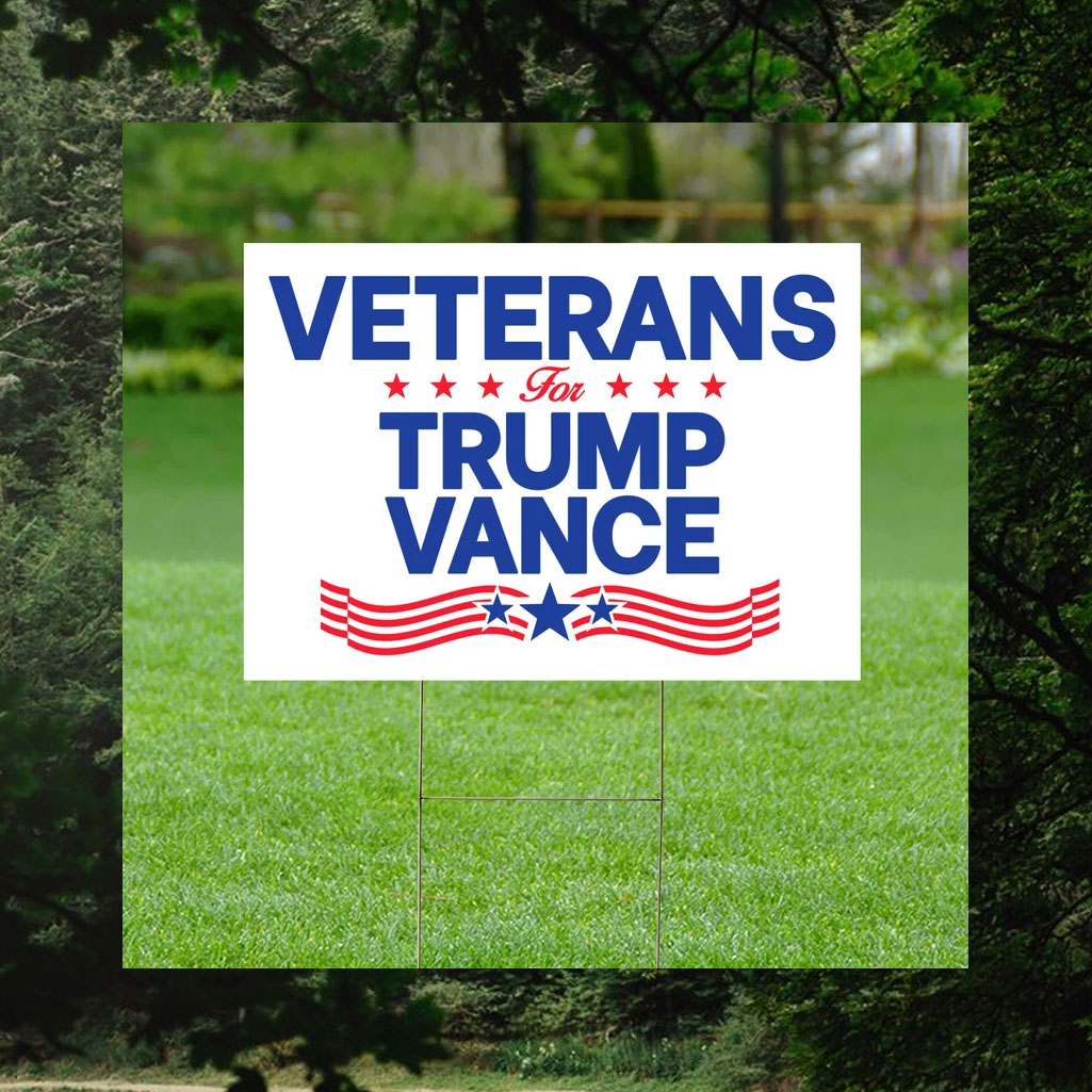 Veterans For Trump Vance Yard Sign