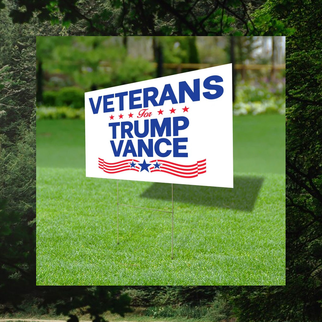 Veterans For Trump Vance Yard Sign