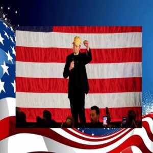2024 Elon Musk Vote President Donald Trump Make America Great Again Gold Hat