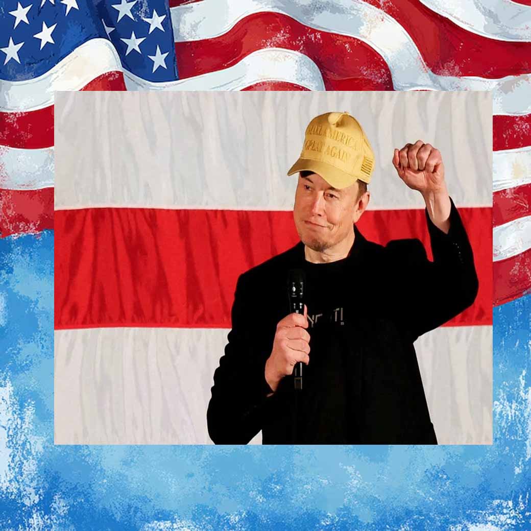 2024 Elon Musk Vote Trump MAGA Gold Hat
