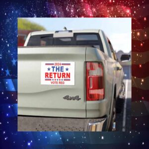2024 The Return Trump Vance Vote Red Car Magnet