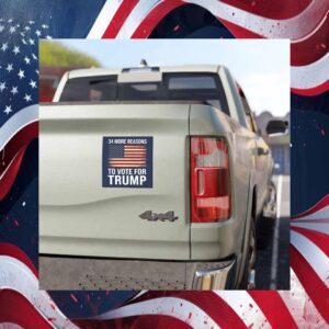 34 More Reasons To Vote For Trump Car Magnet