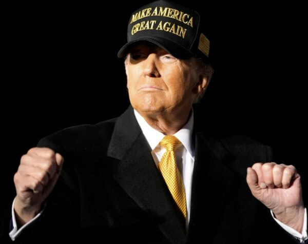 BLACK AND GOLD MAGA HOT HAT