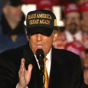 BLACK AND GOLD MAGA HOT HAT