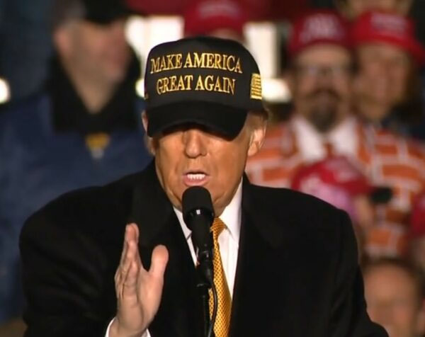 BLACK AND GOLD MAGA HOT HAT