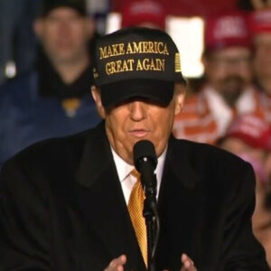 BLACK AND GOLD MAGA HOT HAT