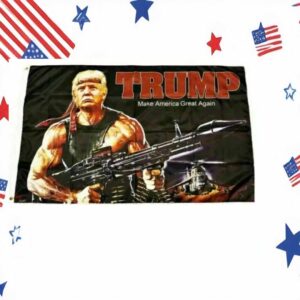 Donald Trump Make America Great Again Rambo Flag 2024 President Election Patriotic