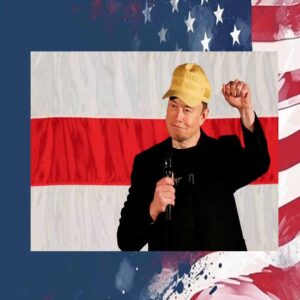 Elon Musk 2024 Vote Donald Trump Make America Great Again Gold Hat