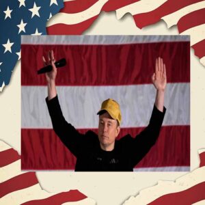 Elon Musk 2024 Vote President Trump Make America Great Again Gold Hat