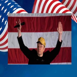 Elon Musk 24' Vote President Trump Make America Great Again Gold Hat