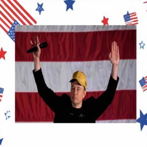 Elon Musk Vote Donald Trump Make America Great Again 2024 Gold Hat