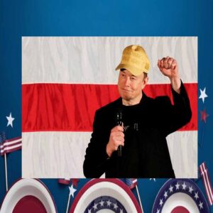 Elon Musk Vote Donald Trump President Make America Great Again '24 Gold Hat