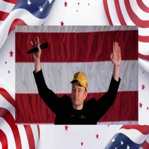 Elon Musk Vote President Donald Trump '24 MAGA Gold Hat