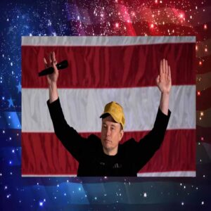 Elon Musk Vote President Donald Trump Make America Great Again 2024 Gold Hat