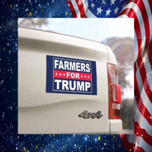 Farmers For Trump Vance 2024 Car Magnet