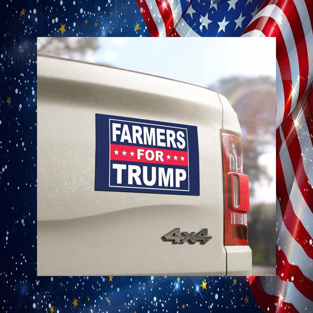 Farmers For Trump Vance 2024 Car Magnet