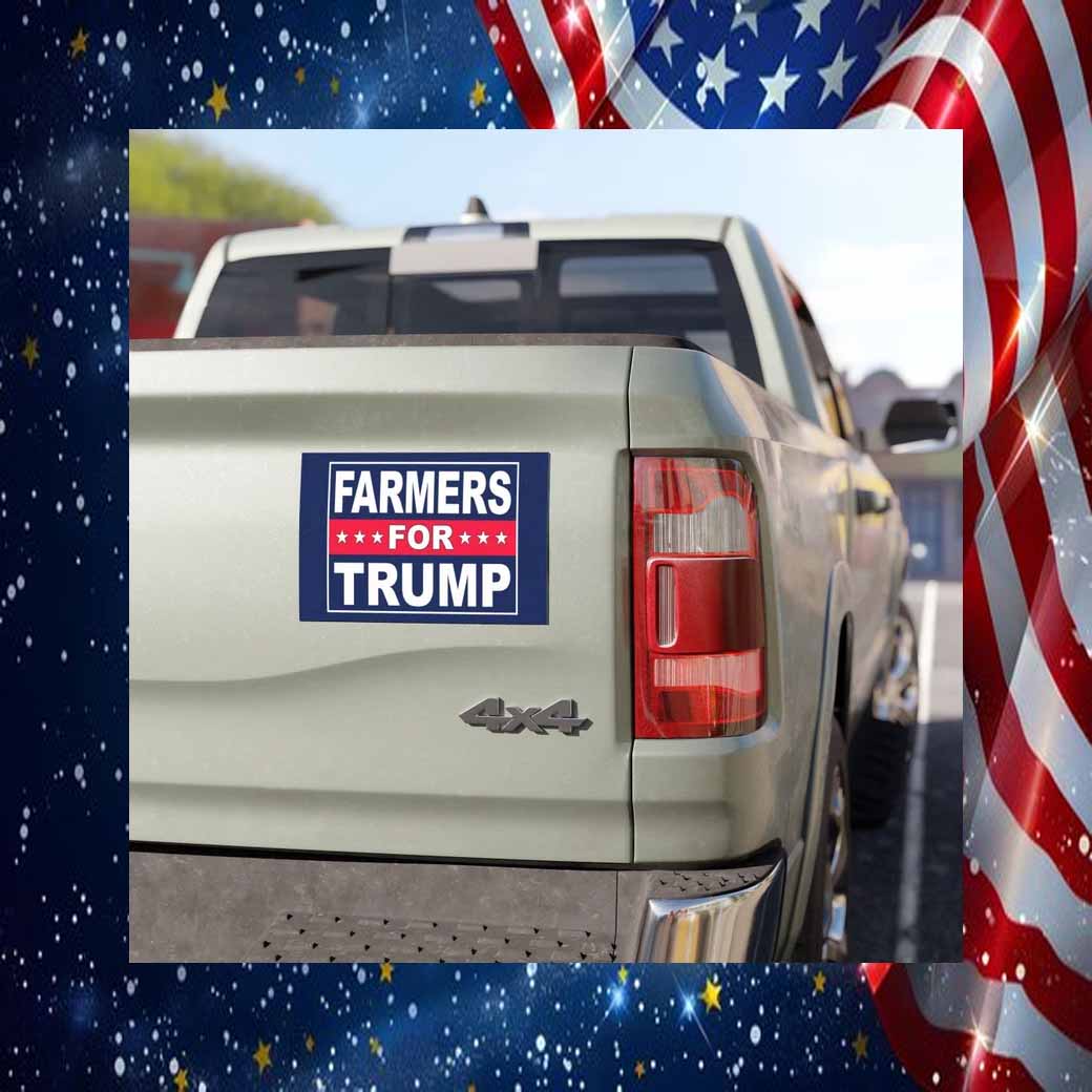 Farmers For Trump Vance 2024 Car Magnet