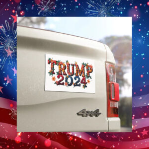 Floral Pro Trump Car Magnetic Bumper Sticker