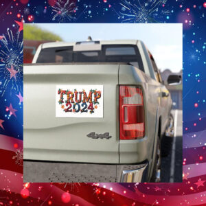 Floral Pro Trump Car Magnetic Bumper Sticker