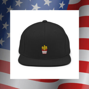 French Fries Embroidered Snapback Hat