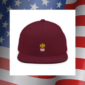 French Fries Embroidered Snapback Hat