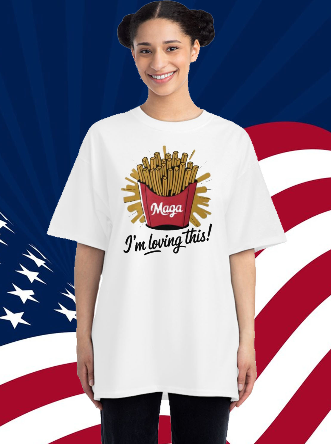 French Fries MAGA Trump 2024 T-Shirt