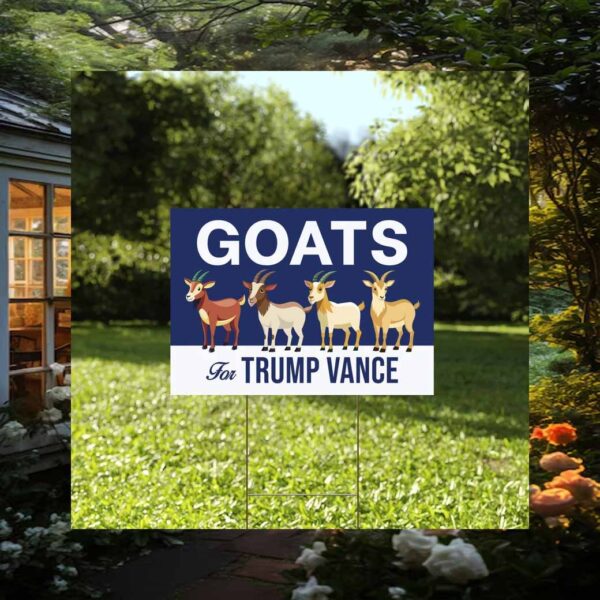 Goats For Trump Vance Lawn Yard Sign