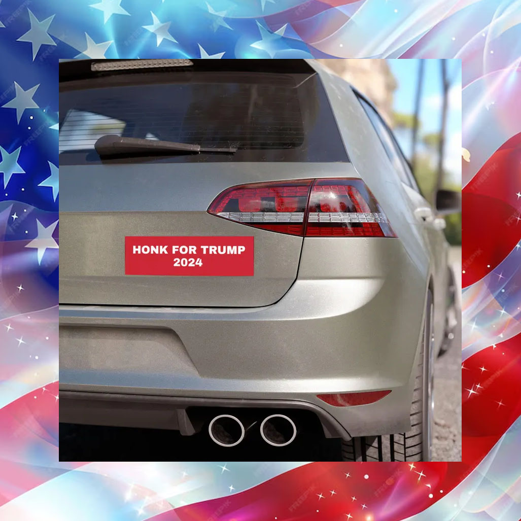 Honk For Donald Trump 2024 Car Magnet - Support Trump Election Magnet