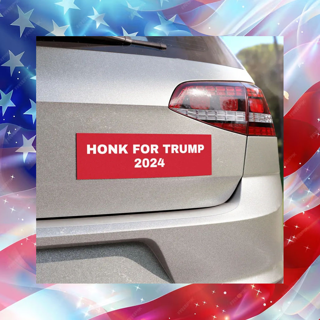 Honk For Donald Trump 2024 Car Magnet - Support Trump Election Magnet