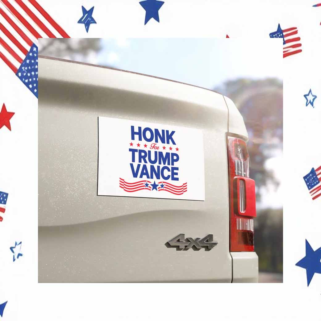 Honk For Trump Vance Car Magnet