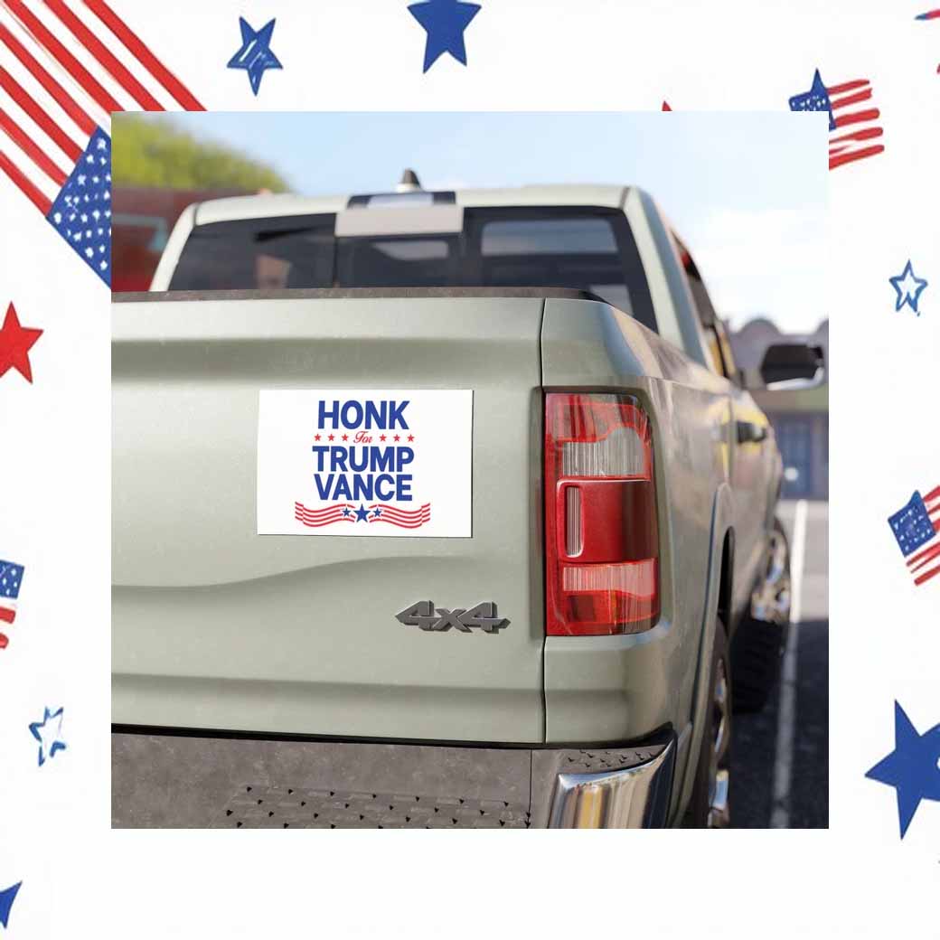 Honk For Trump Vance Car Magnet