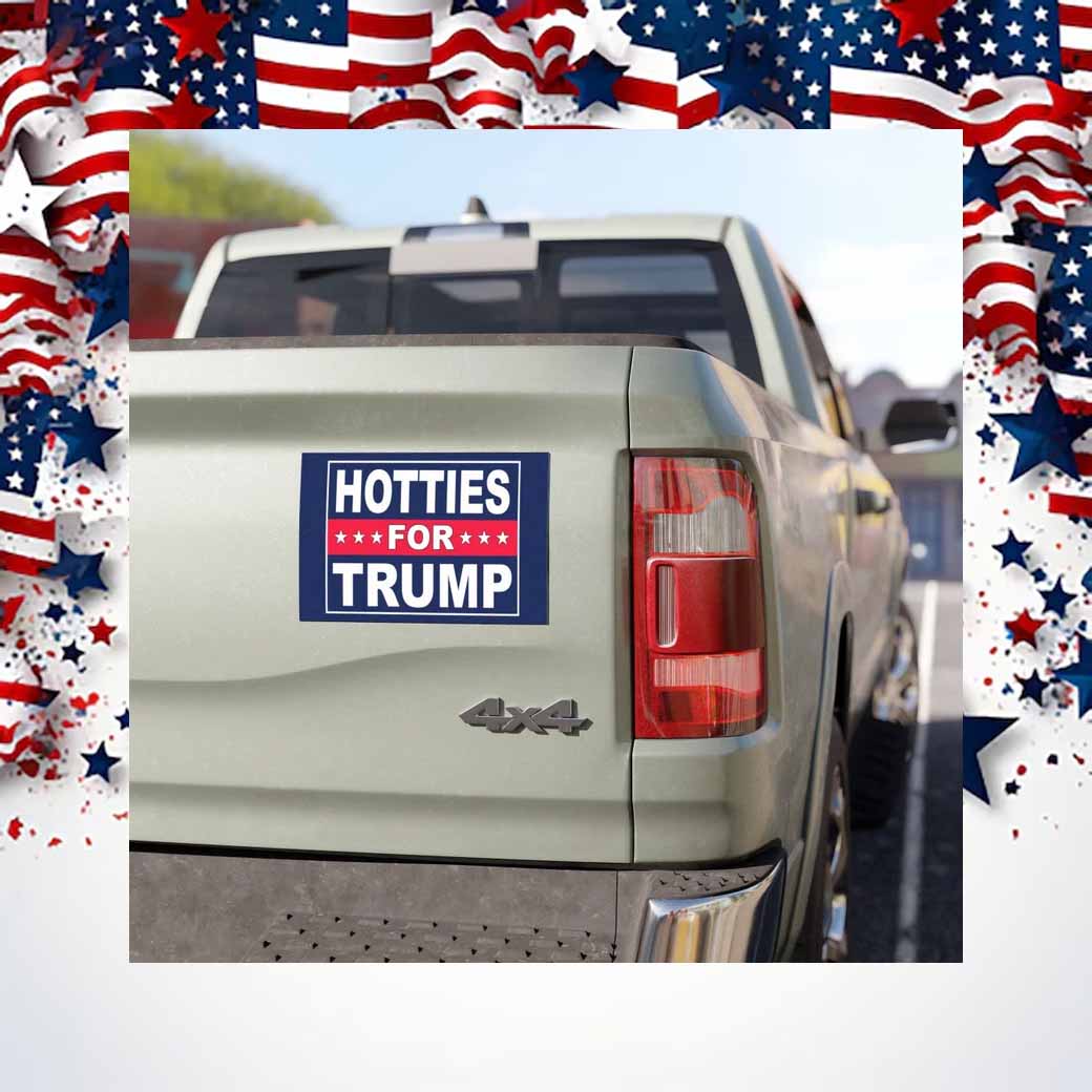 Hotties For Trump Car Magnet