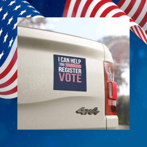 I Can help You Register Vote Trump Vance Car Magnet