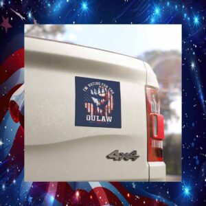 I'm Voting For Outlaw And Hillbilly 2024 Car Magnet