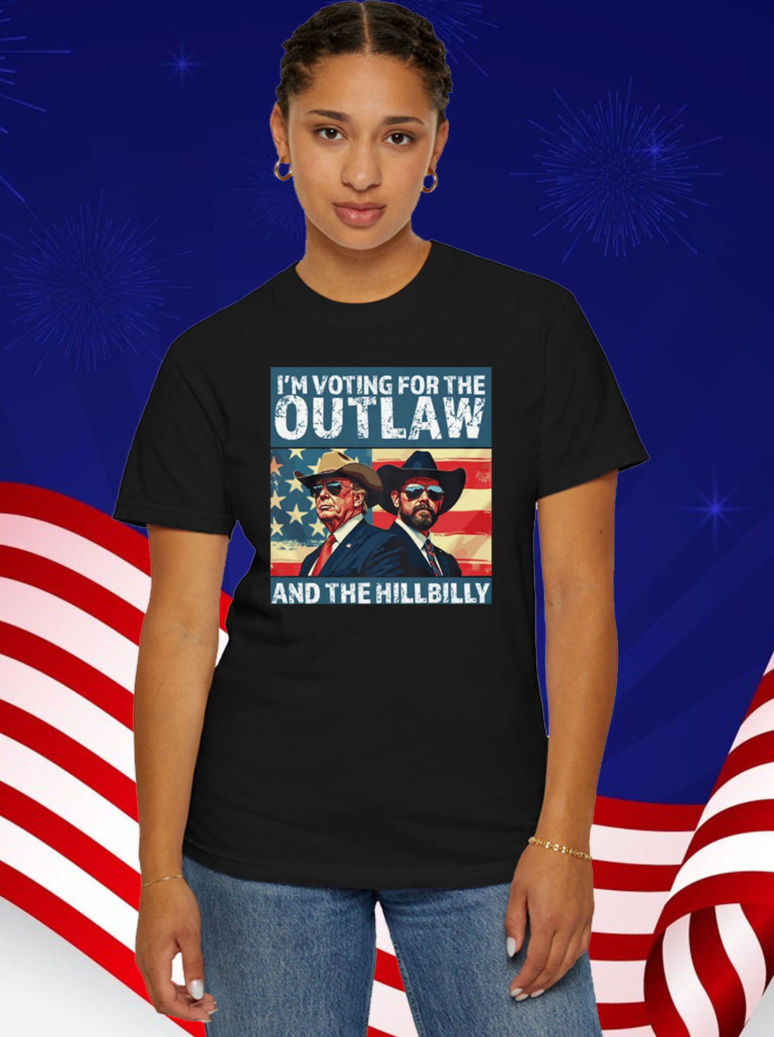 I’m Voting For The Outlaw And The Hillbilly Donald J Trump T-Shirt