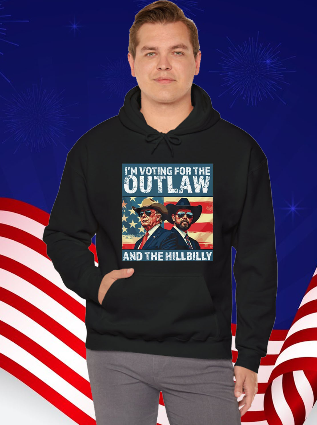 I’m Voting For The Outlaw And The Hillbilly Donald J Trump T-Shirt