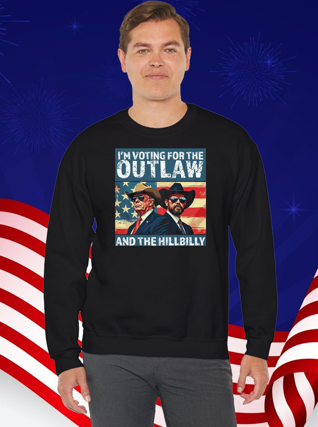 I’m Voting For The Outlaw And The Hillbilly Donald J Trump T-Shirt