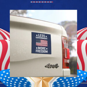 Less Government More Freedom Car Magnet, Trump For President, Trump Vance 2024 Car Sticker, Car Accessories For Republicans