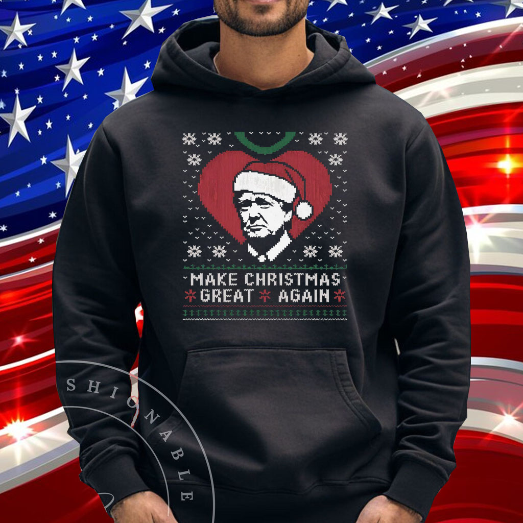 Make Christmas Great Again, Santa Hat Knit Tee Shirt