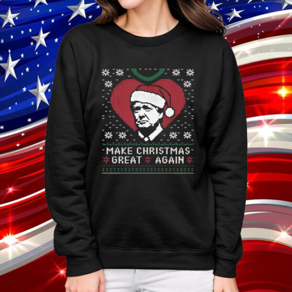Make Christmas Great Again, Santa Hat Knit Tee Shirt