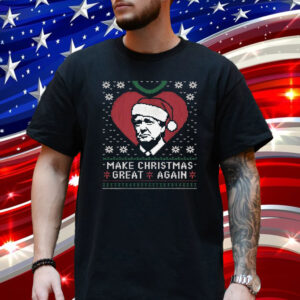 Make Christmas Great Again, Santa Hat Knit Tee Shirt