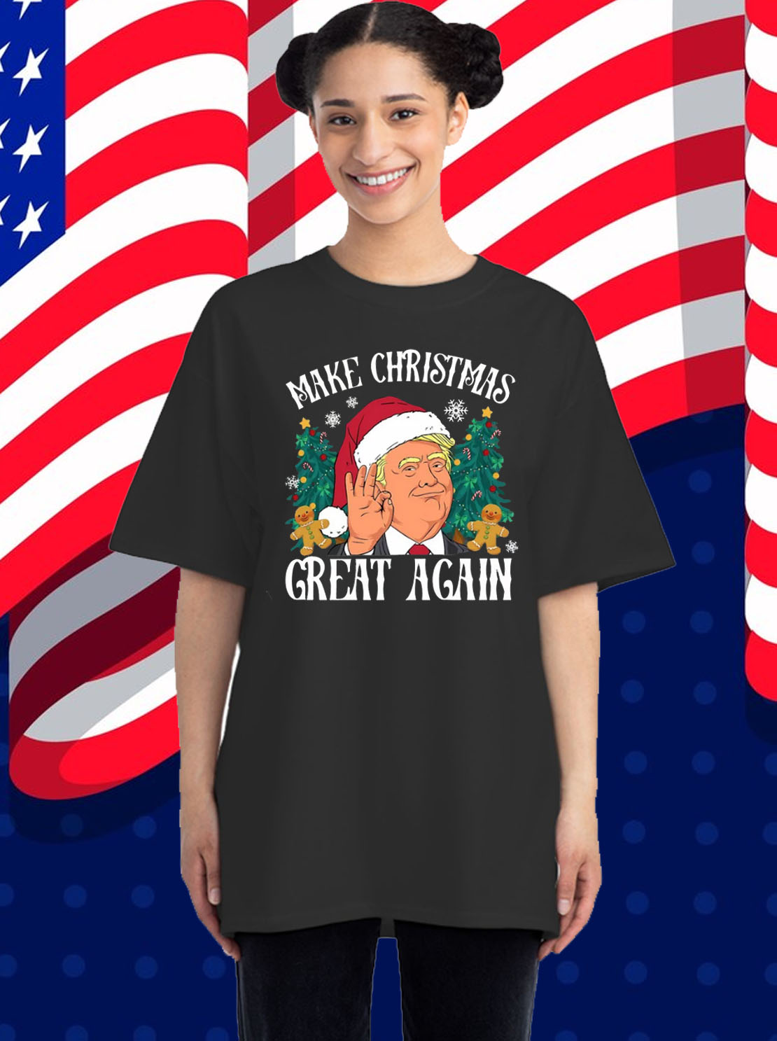 Make Christmas Great Again Trump Santa Trump Christmas Shirt