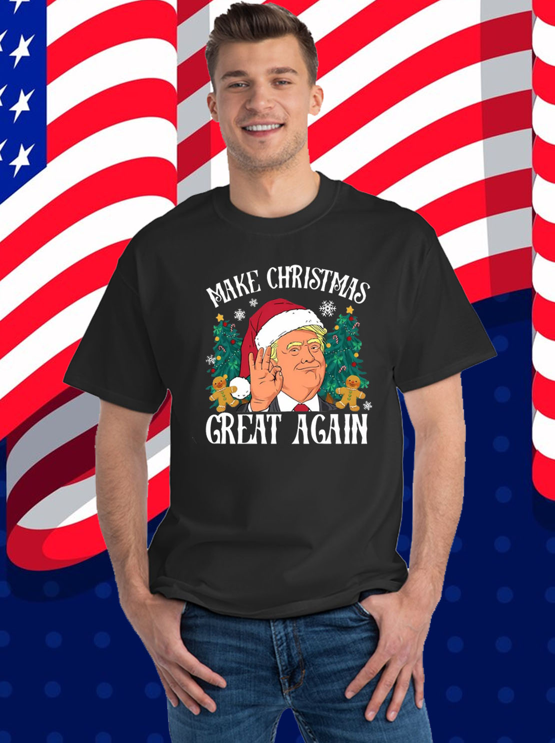Make Christmas Great Again Trump Santa Trump Christmas Shirt