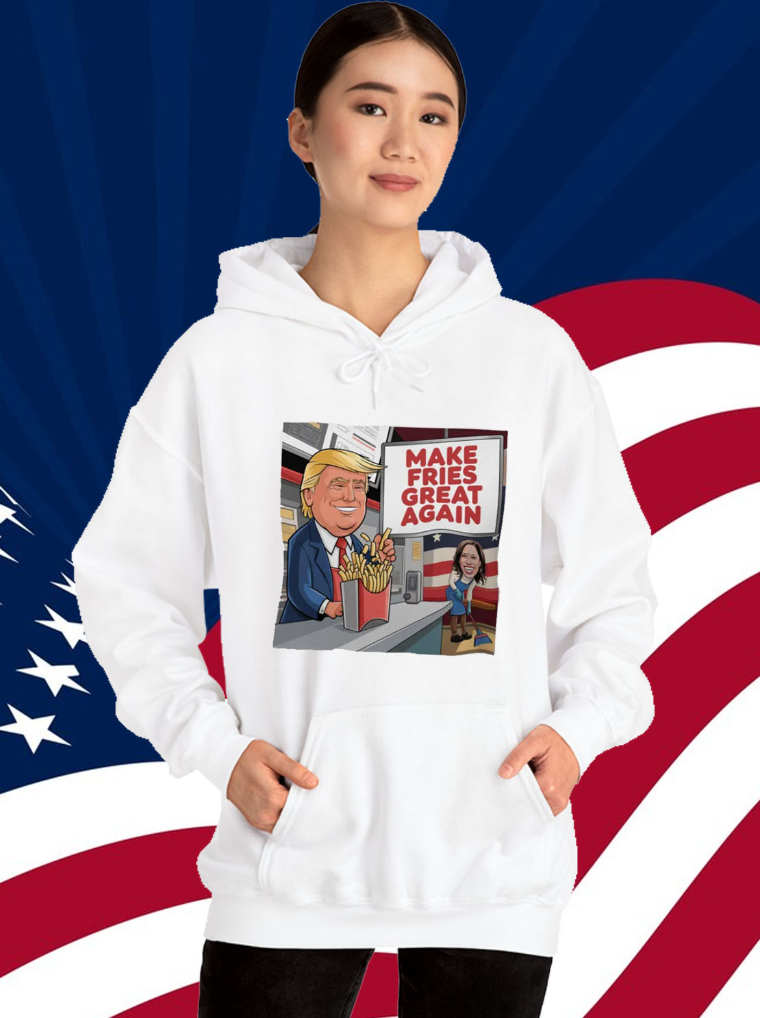 Make Fries Great Again Trump Cartoon Shirt