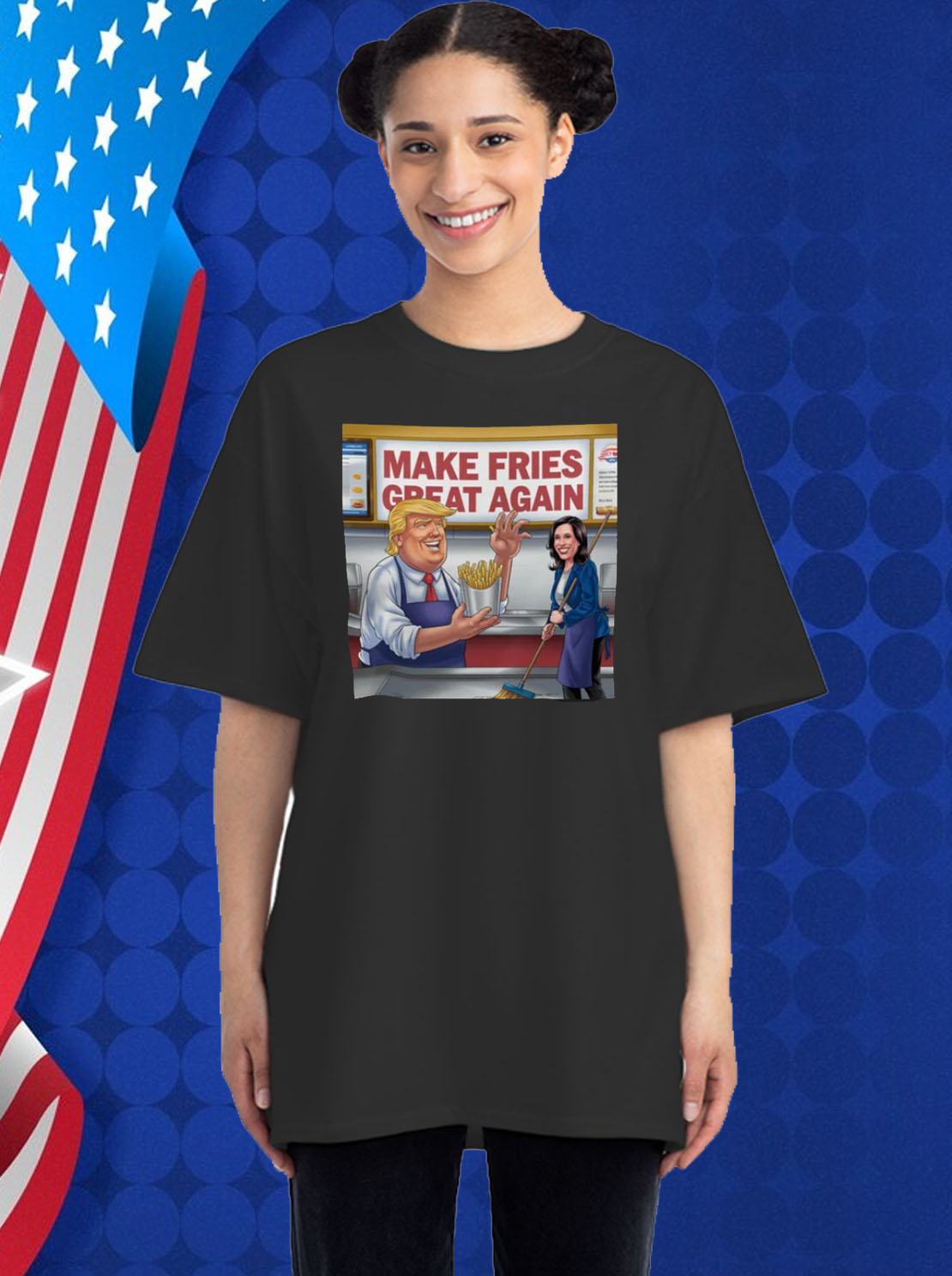 Make Fries Great Again, Trump Frying Shirt