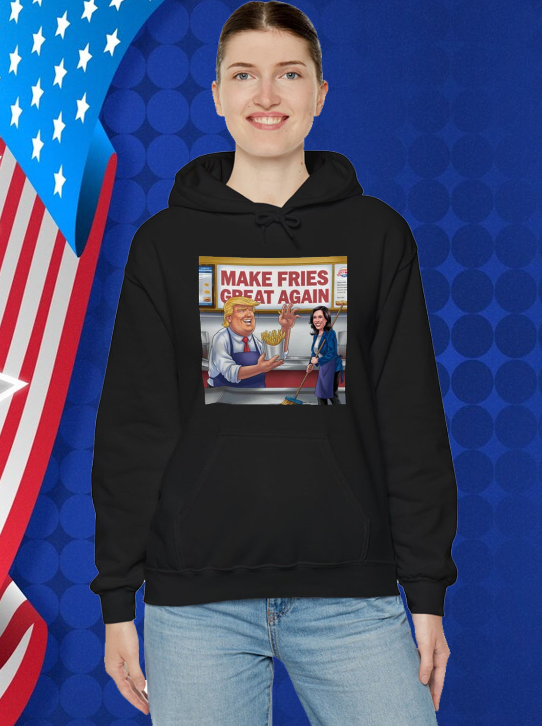 Make Fries Great Again, Trump Frying Shirt