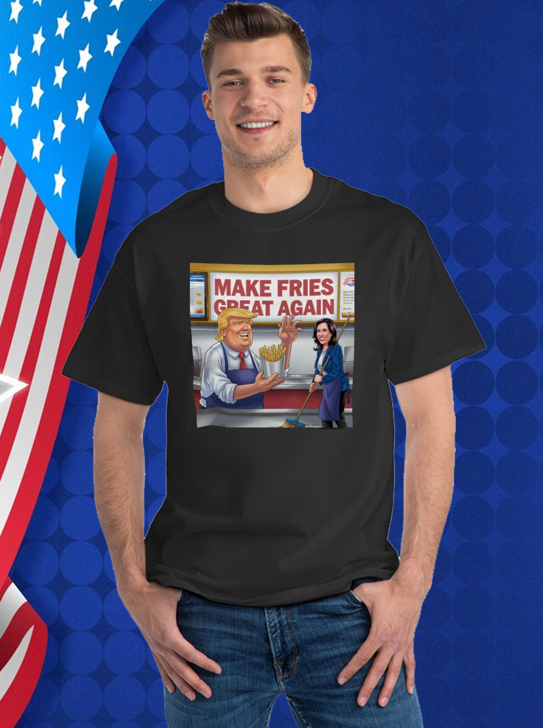 Make Fries Great Again, Trump Frying Shirt