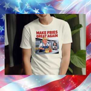 Make Fries Great Again, Trump Frying and Kamala Mopping Floor Shirt, Trump Fries Shirt, I Fry Better Shirt, Trump Fries are Better Shirt