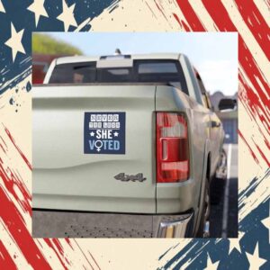 Never The Less She Voted 2024 Trump Vance Car Magnet