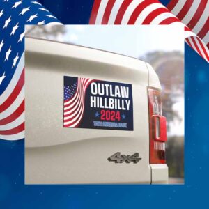 Outlaw Hillbilly 2024 Take America Back Car Magnet